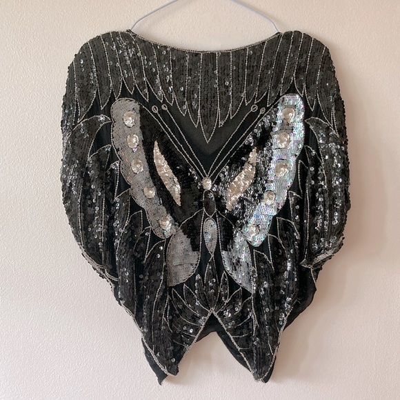 Vintage 70’s BUTTERFLY top - Picture 3 of 5